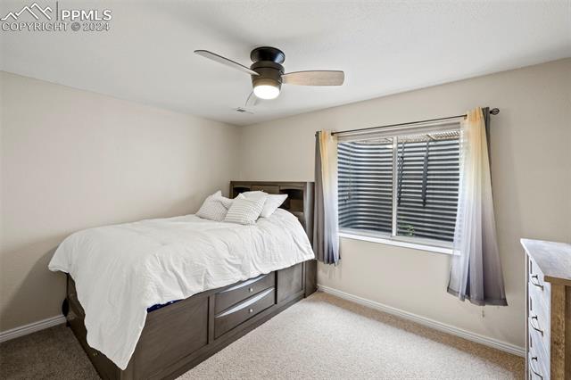 7850 Julynn Road Colorado Springs, CO 80919 - Photo 26 of 40 Basement bedroom with convenient ceiling fan