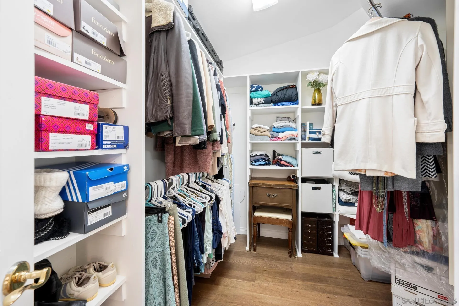 3733 La Cresta Drive San Diego, CA 92107 - Photo 32 of 57 a view of walk in closet with clothes and shoes