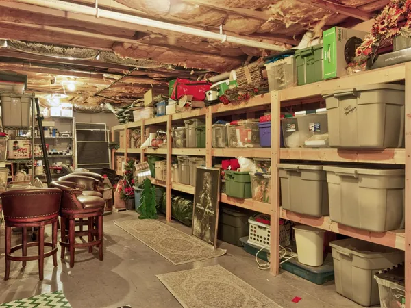 a view of store room with racks