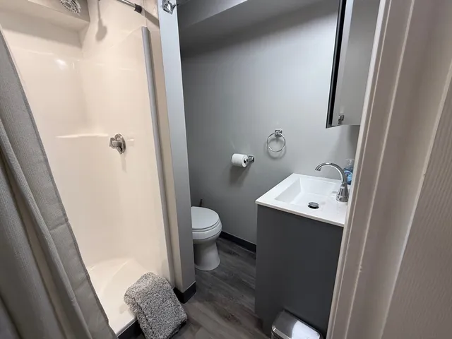 a bathroom with a sink and toilet
