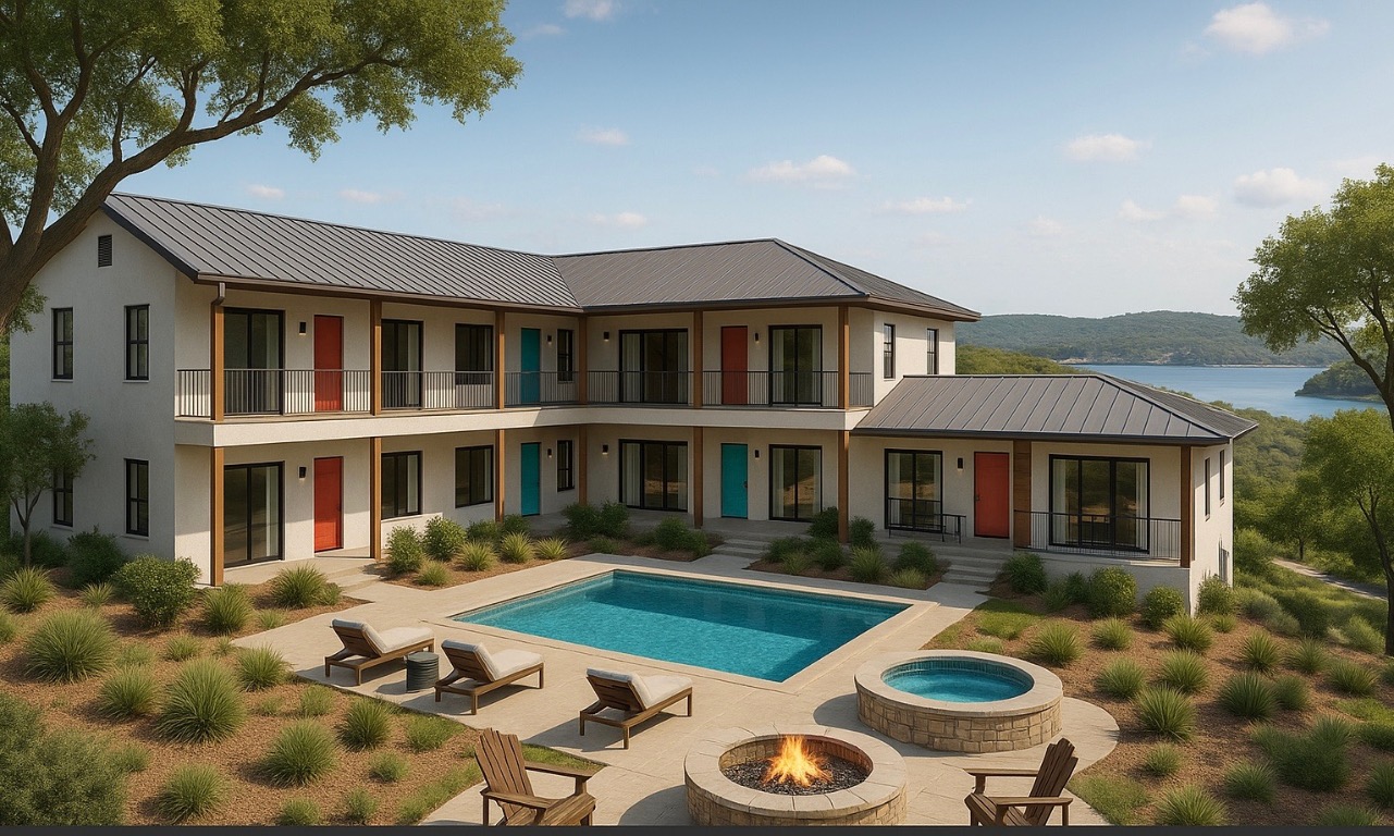 5416 Beacon Drive Austin, TX 78734 - Photo 4 of 4 a front view of a house with yard and furniture