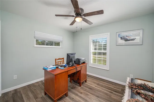 a room with furniture and a window