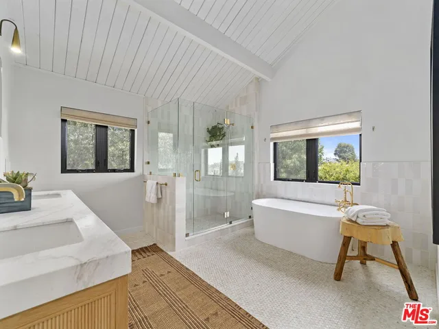 a living room with a couch and a table