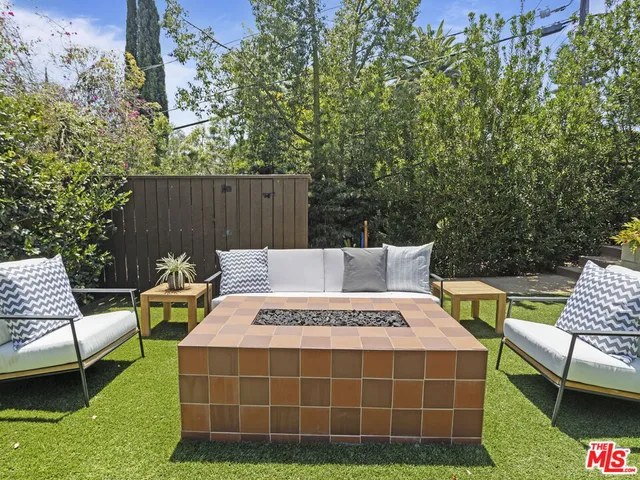 a view of an outdoor sitting area