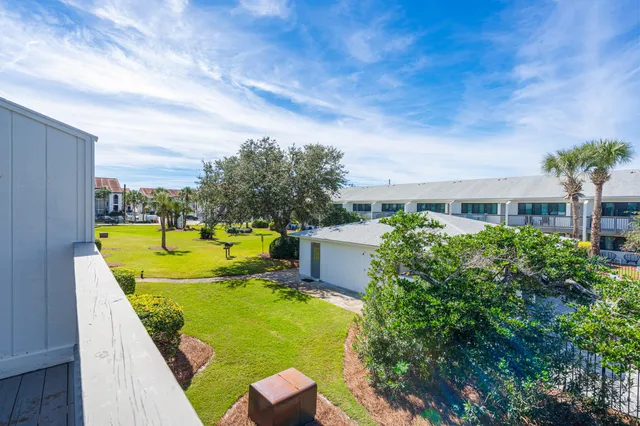 a view of a balcony with lake view