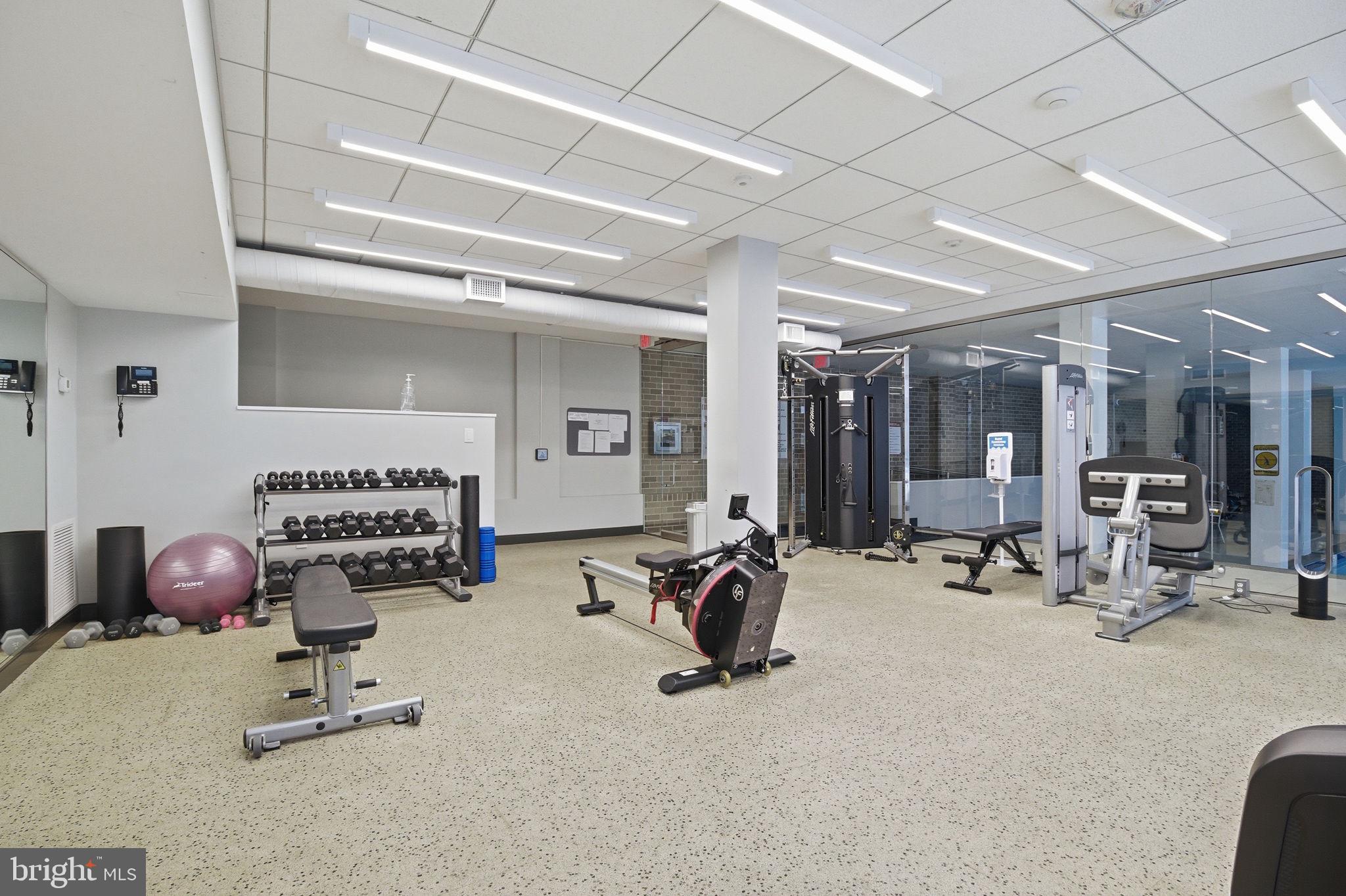 4100 Cathedral Avenue Northwest, Unit 818 Washington, DC 20016 - Photo 14 of 15 a view of a room with gym equipment