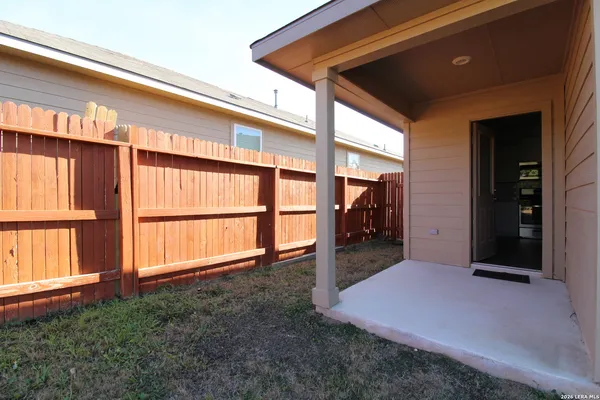 a backyard of a house