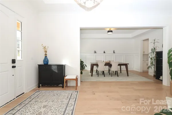 a view of dining room with furniture