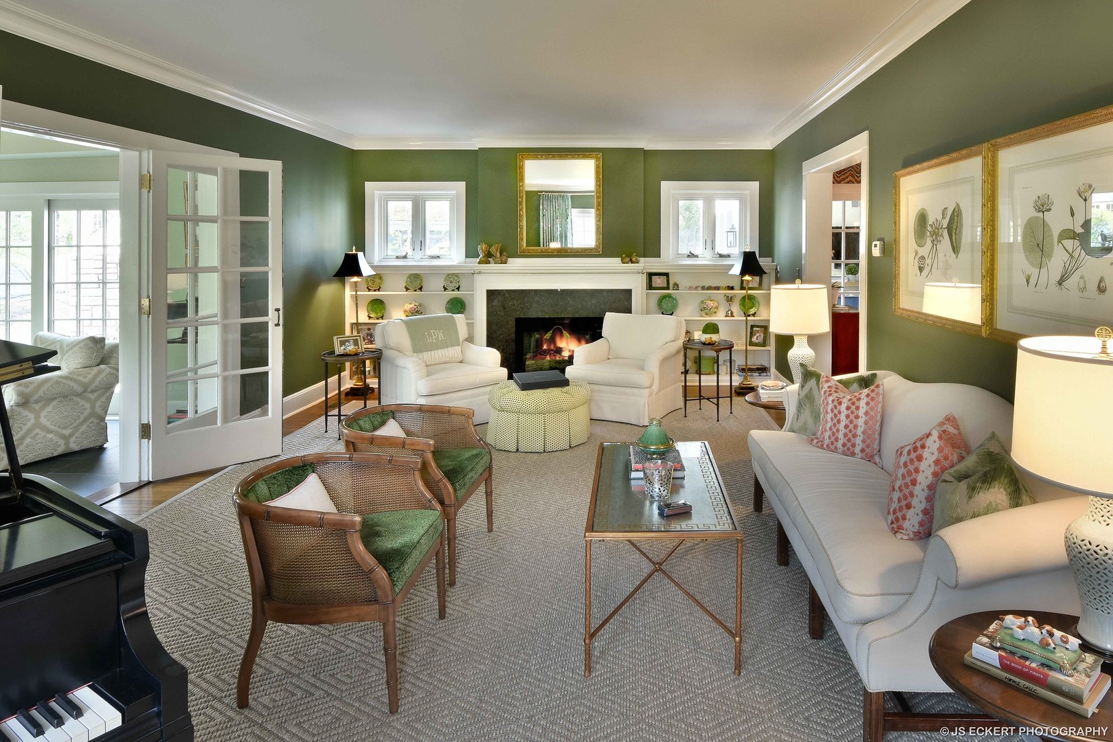 580 Washington Road Lake Forest, IL 60045 - Photo 11 of 46 a living room with fireplace furniture and a large window