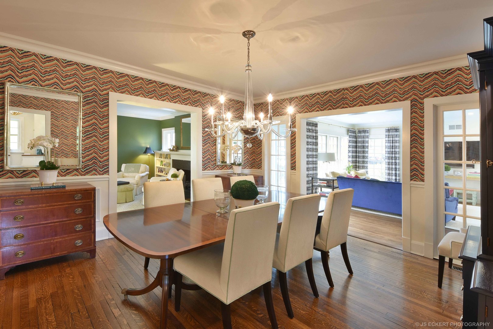 580 Washington Road Lake Forest, IL 60045 - Photo 16 of 46 a view of a dining room with furniture window and wooden floor