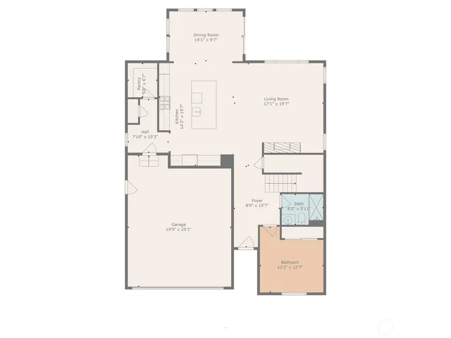 a view of a house with a yard and wooden fence