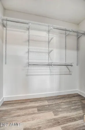 a view of a room with empty racks