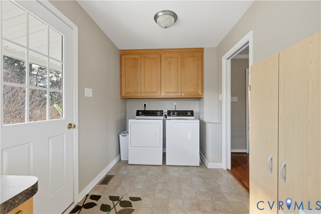 2326 Mill Road Powhatan, VA 23139 - Photo 14 of 50 a view of kitchen with white cabinets and wooden floor