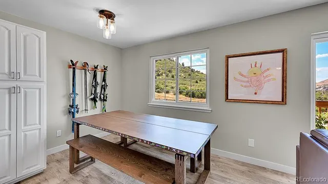 a room with furniture and window