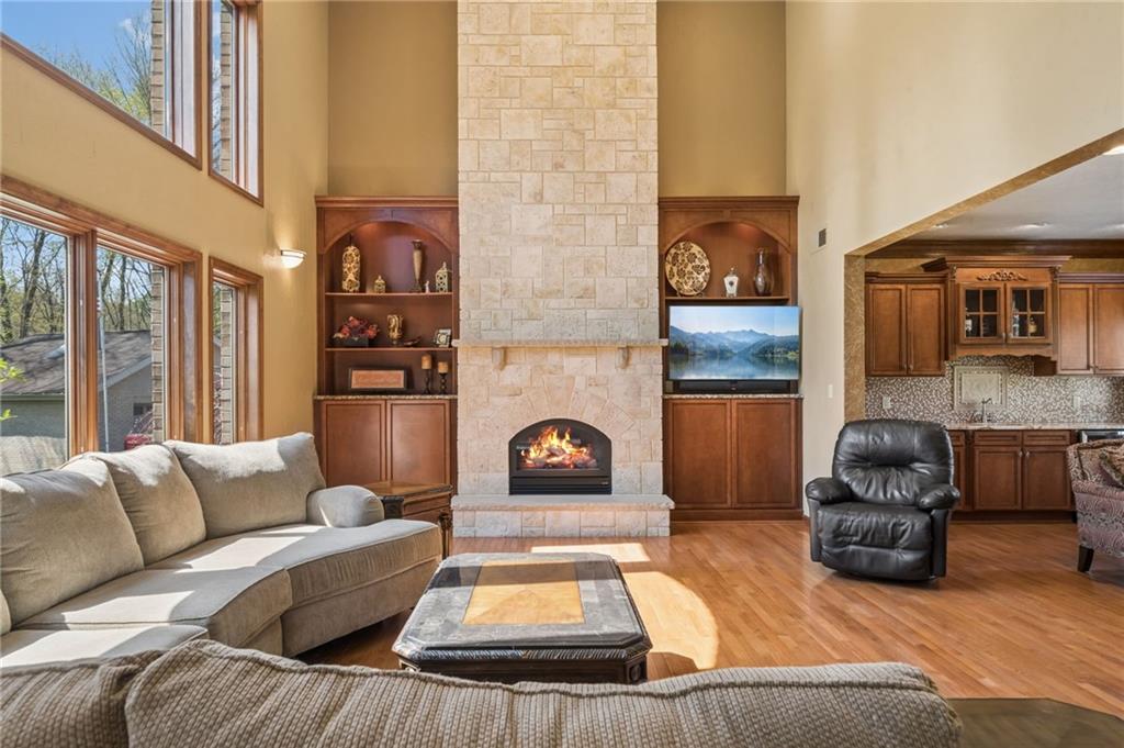 12288 Carmichael Circle Irwin, PA 15642 - Photo 10 of 49 Floor to ceiling stone fireplace