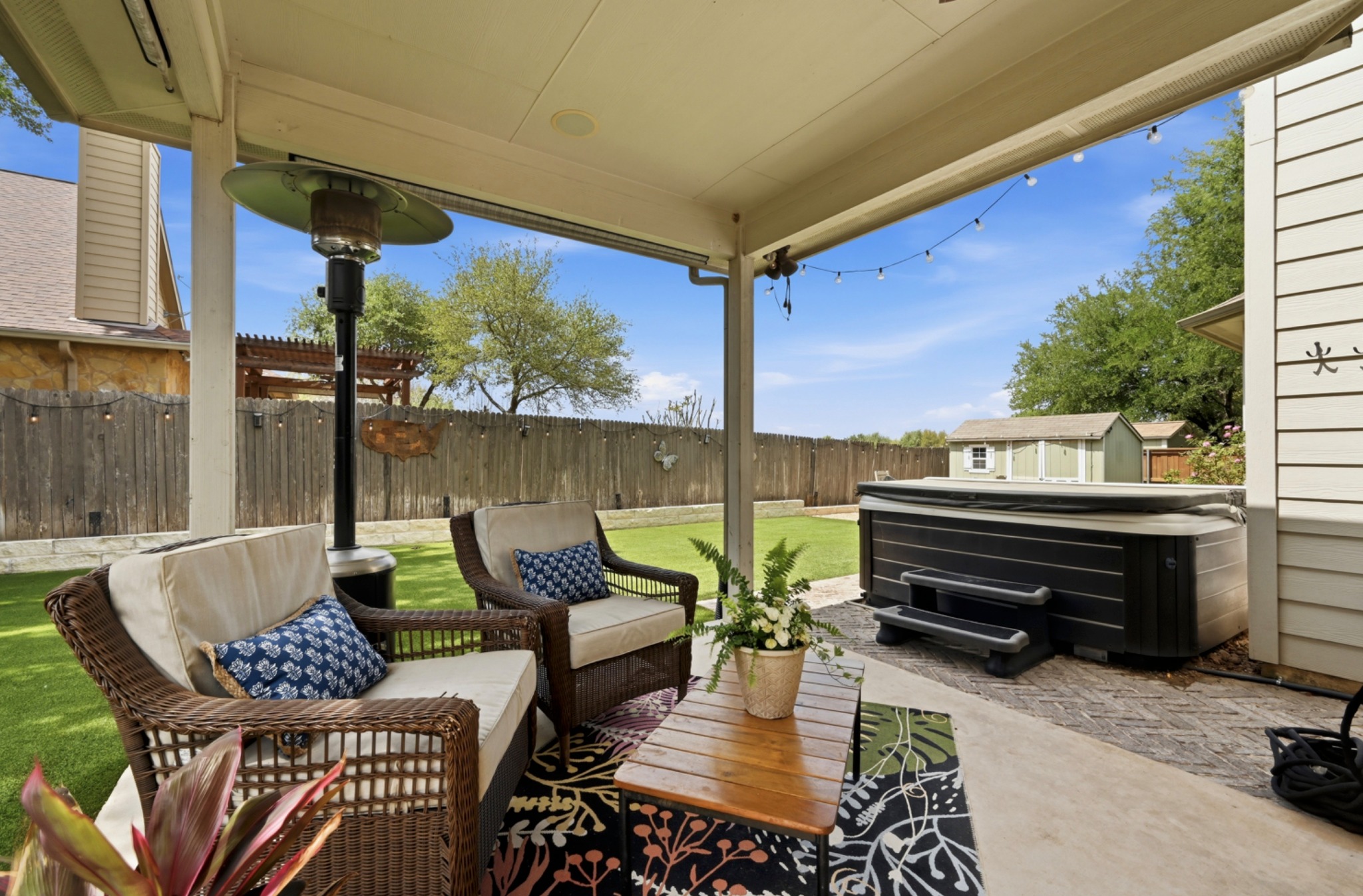 194 Treehaven Court Buda, TX 78610 - Photo 29 of 37 a view of a chairs and table in the patio