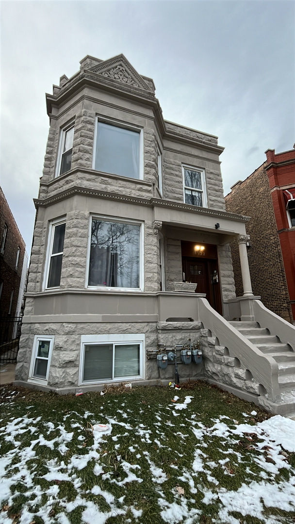 a front view of a house