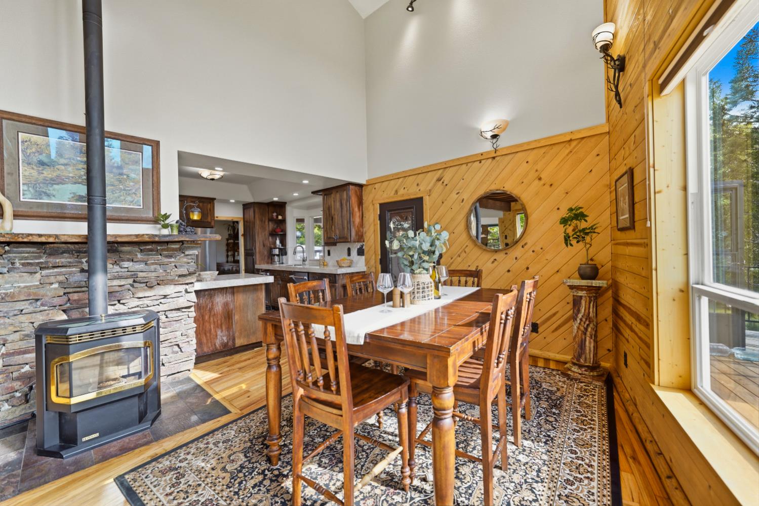 39000 Kearsarge Mill Road Alta, CA 95715 - Photo 13 of 65 a dining room with furniture and a floor to ceiling window