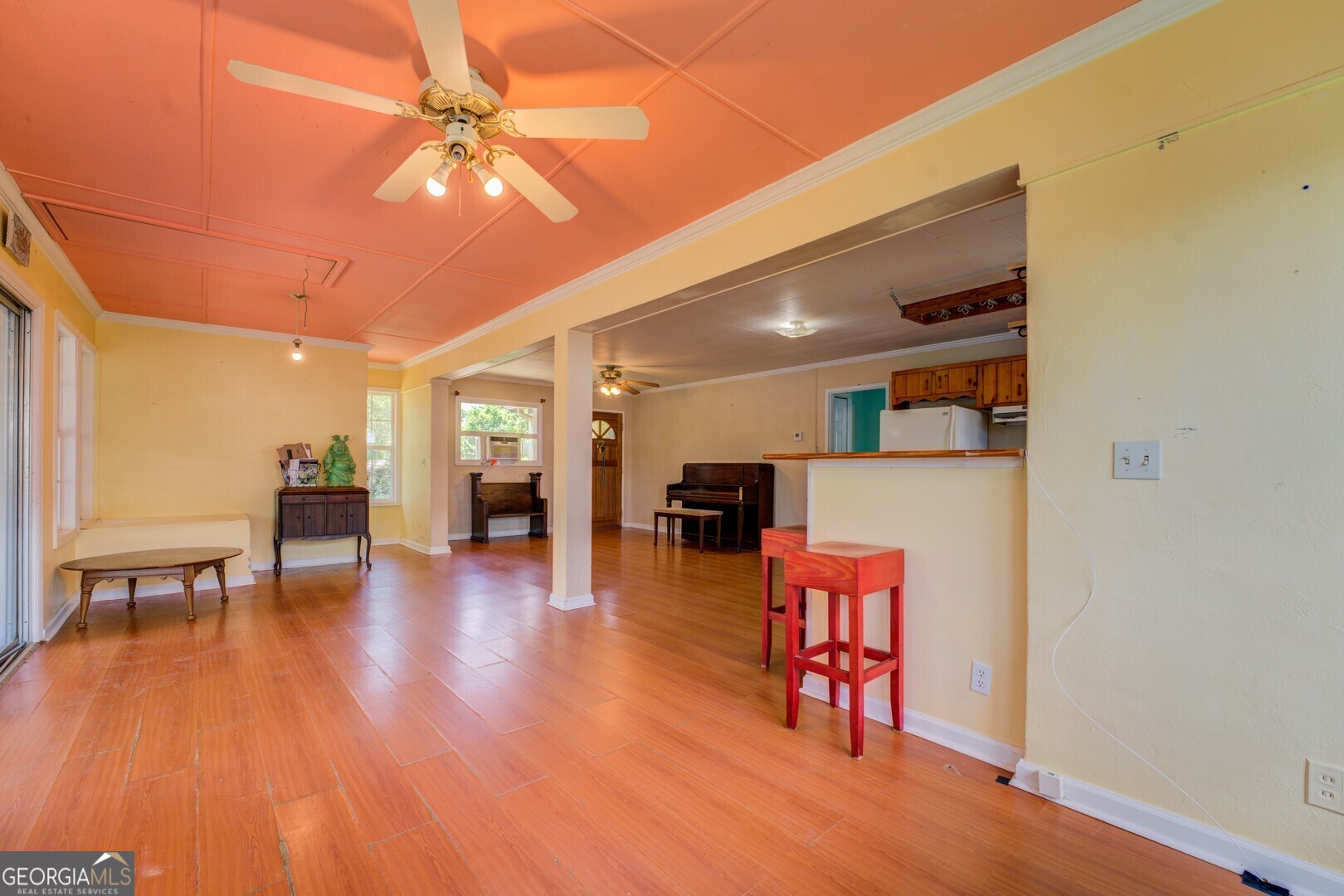 114 Mabry Road Jackson, GA 30233 - Photo 35 of 57 a living room with furniture and kitchen view