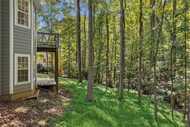 a view of a back yard