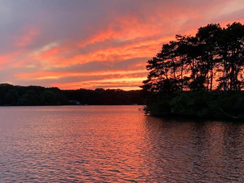 351 Huckins Neck Road Centerville, MA 02632 - Photo 52 of 55 sunset over lake