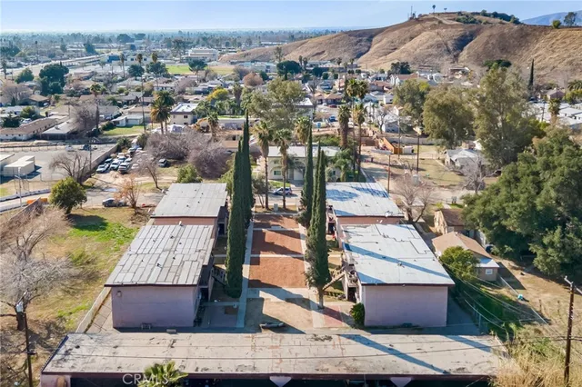 a view of a terrace with furniture