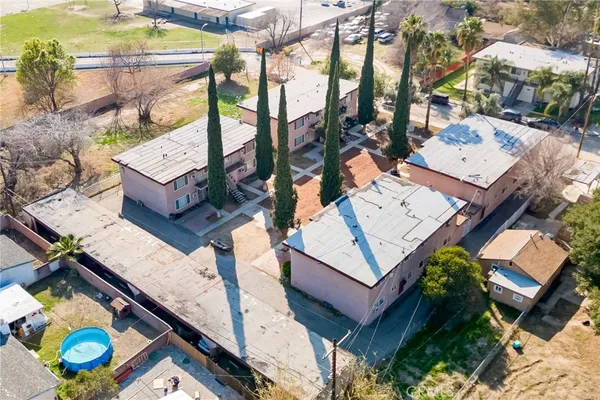 an aerial view of residential houses