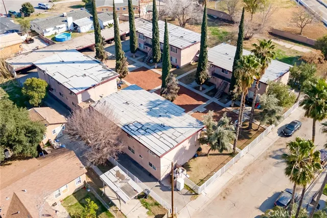 an aerial view of a city