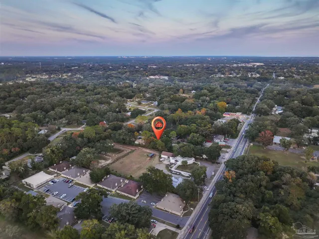 an aerial view of a city