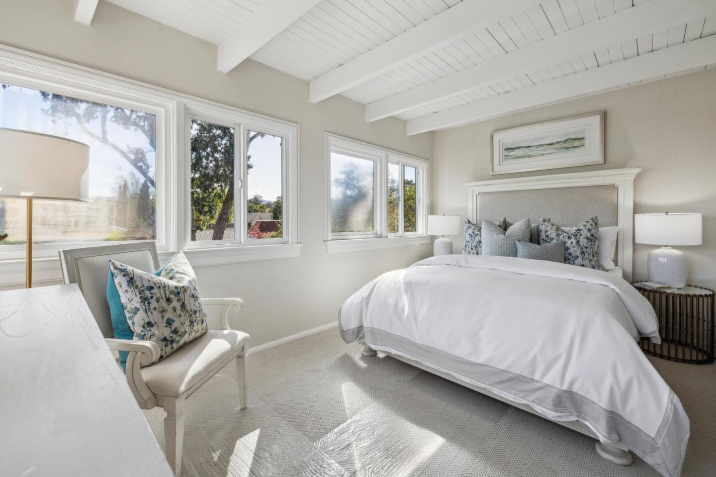 829 Edgehill Drive Burlingame, CA 94010 - Photo 54 of 99 a bed sitting in a bedroom next to a window with lamp