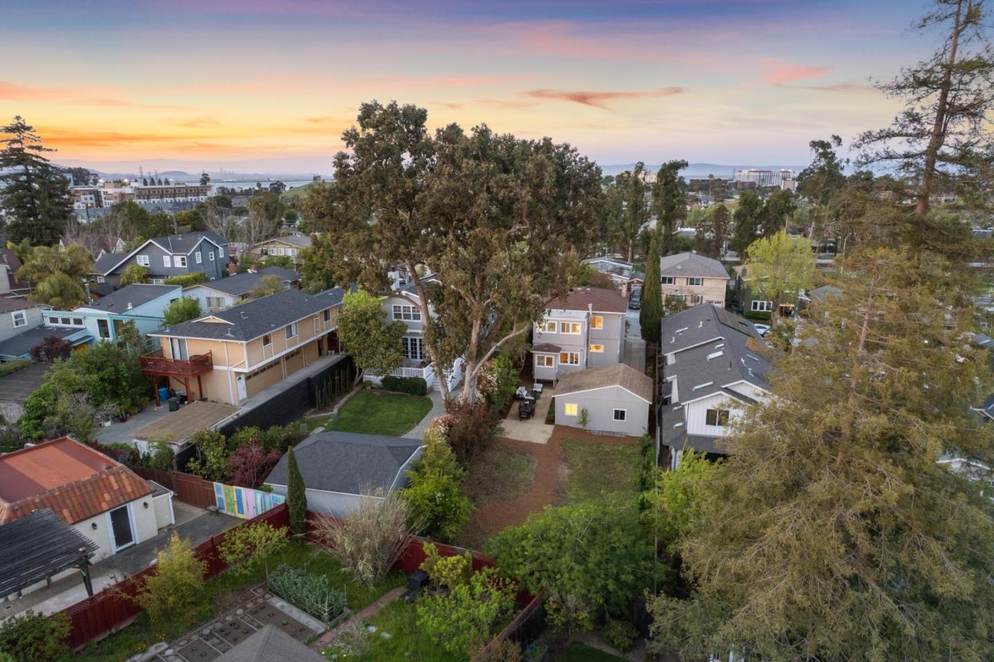 829 Edgehill Drive Burlingame, CA 94010 - Photo 6 of 99 an aerial view of a house with a mountain in the background