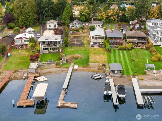 a aerial view of multiple houses