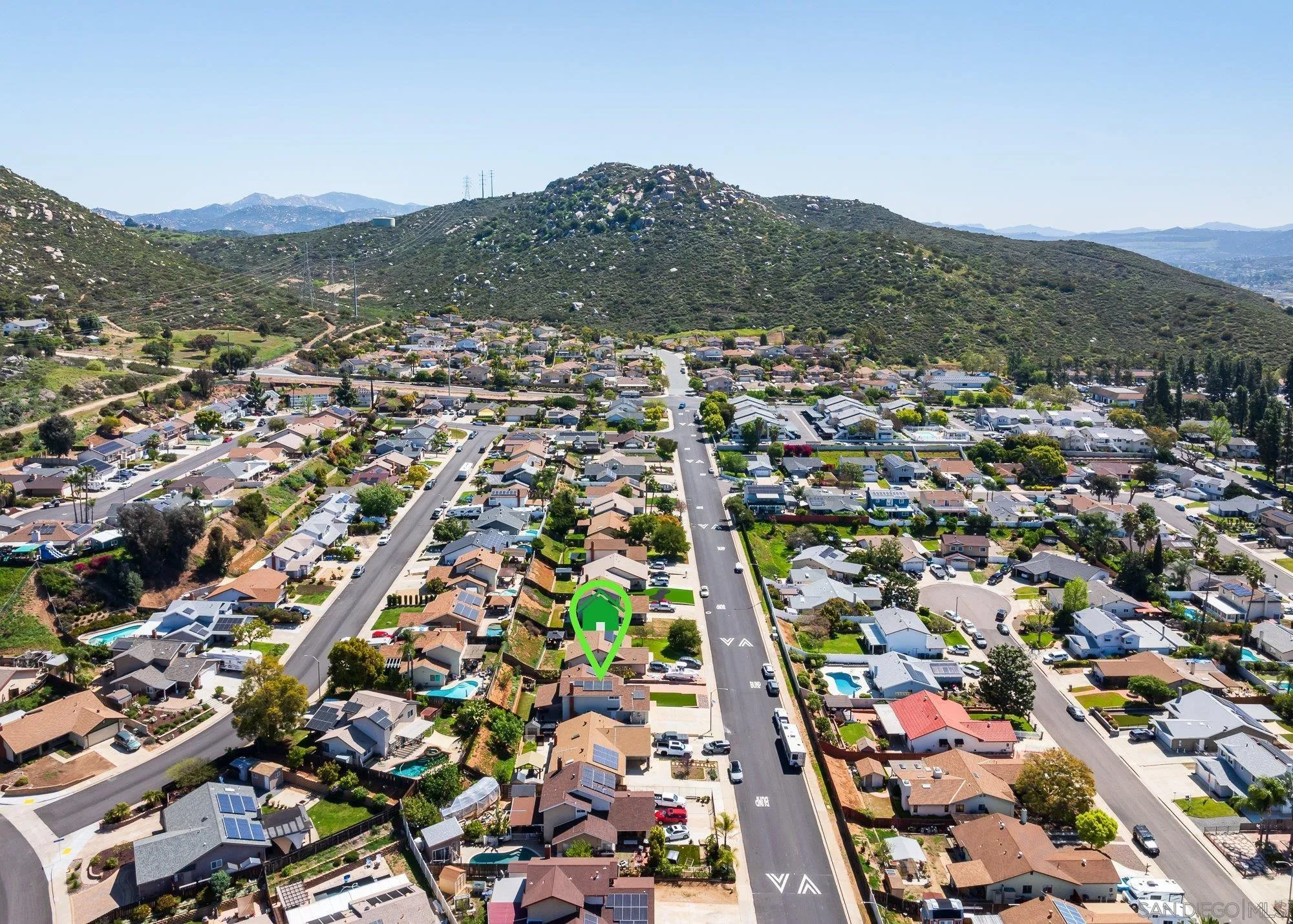 10246 Princess Joann Road Santee, CA 92071 - Photo 2 of 48 an aerial view of residential houses with cars parked