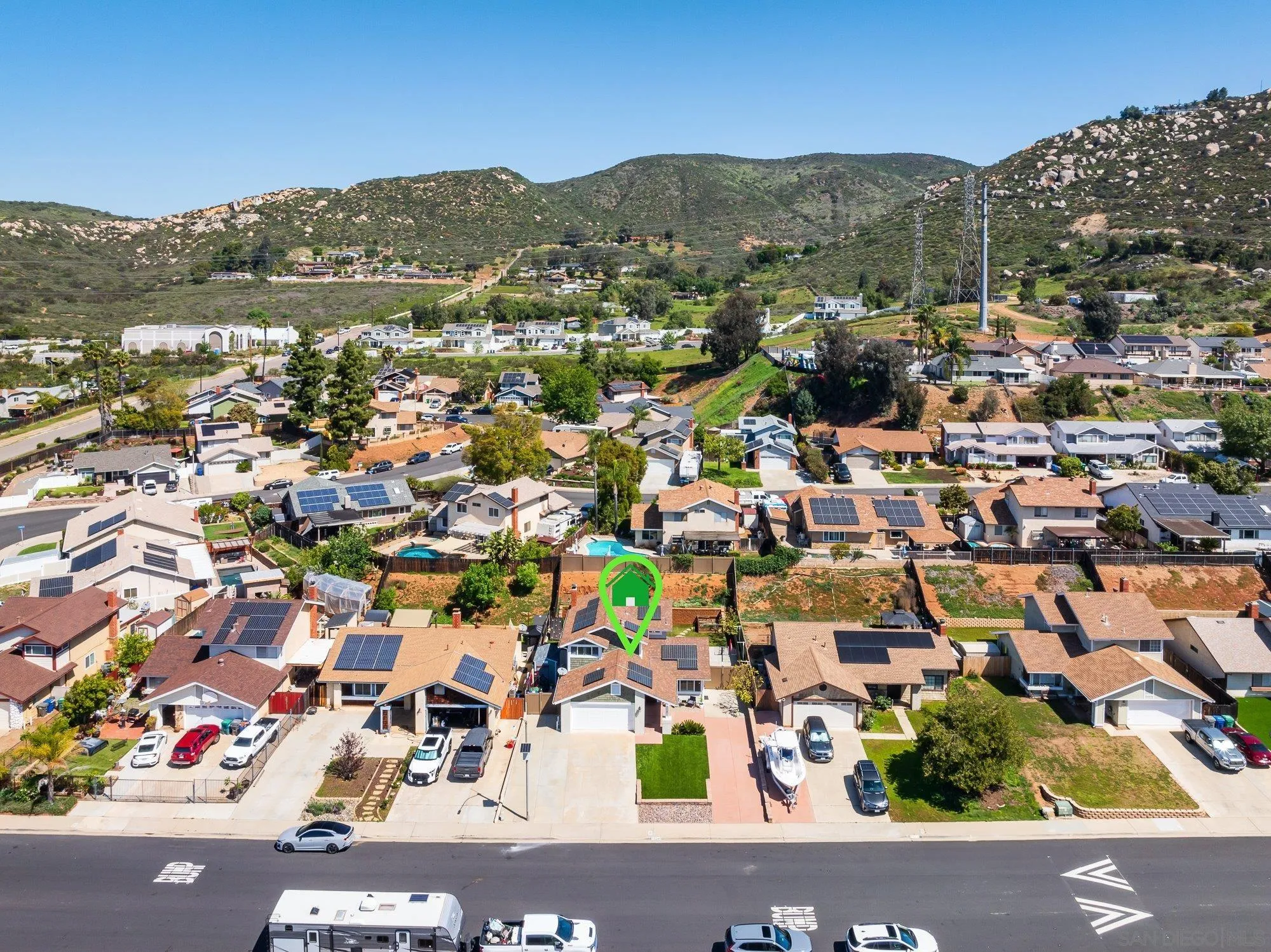 10246 Princess Joann Road Santee, CA 92071 - Photo 3 of 48 an aerial view of residential houses with city view