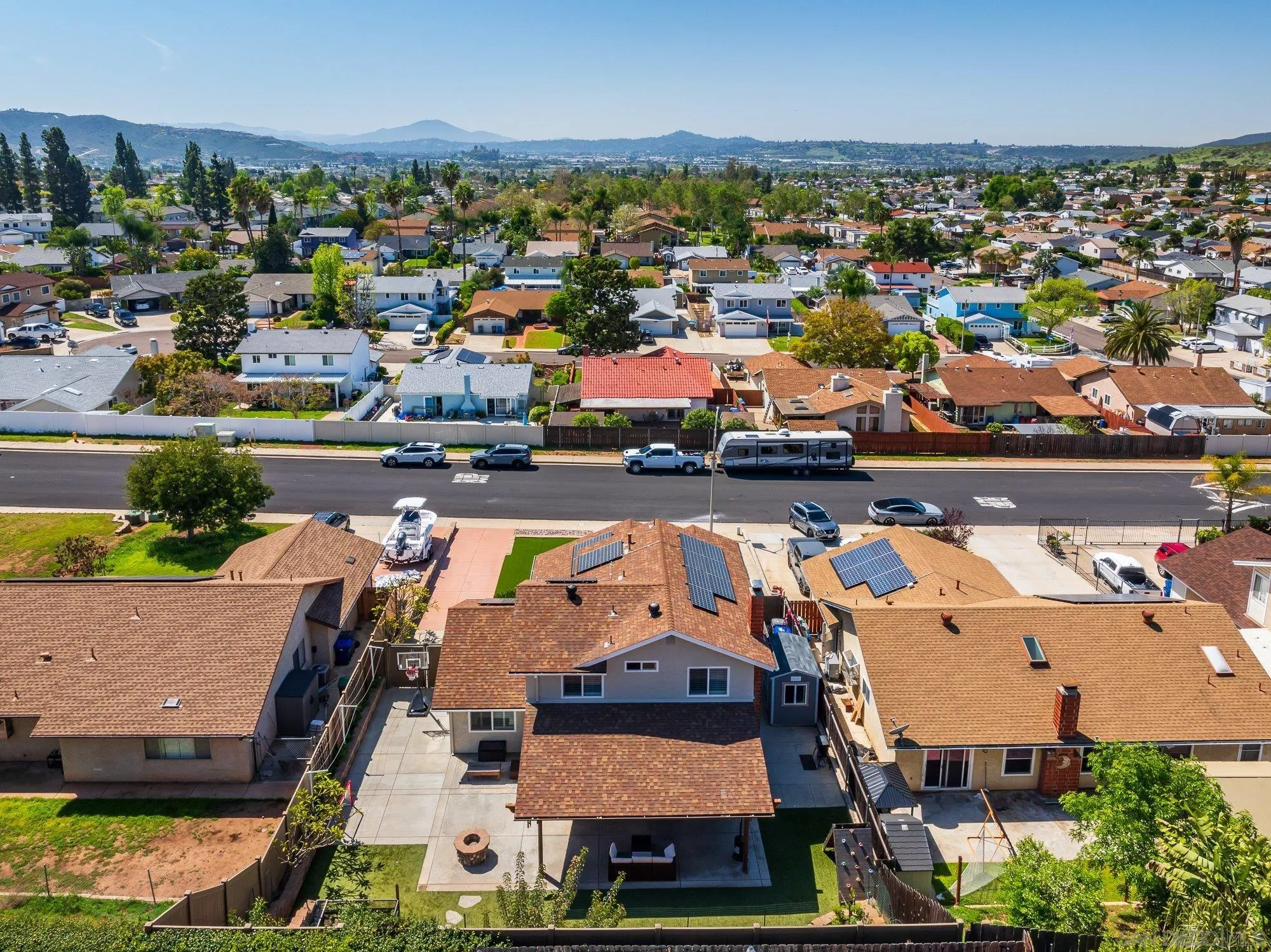 10246 Princess Joann Road Santee, CA 92071 - Photo 42 of 48 an aerial view of a house with a swimming pool yard and outdoor seating