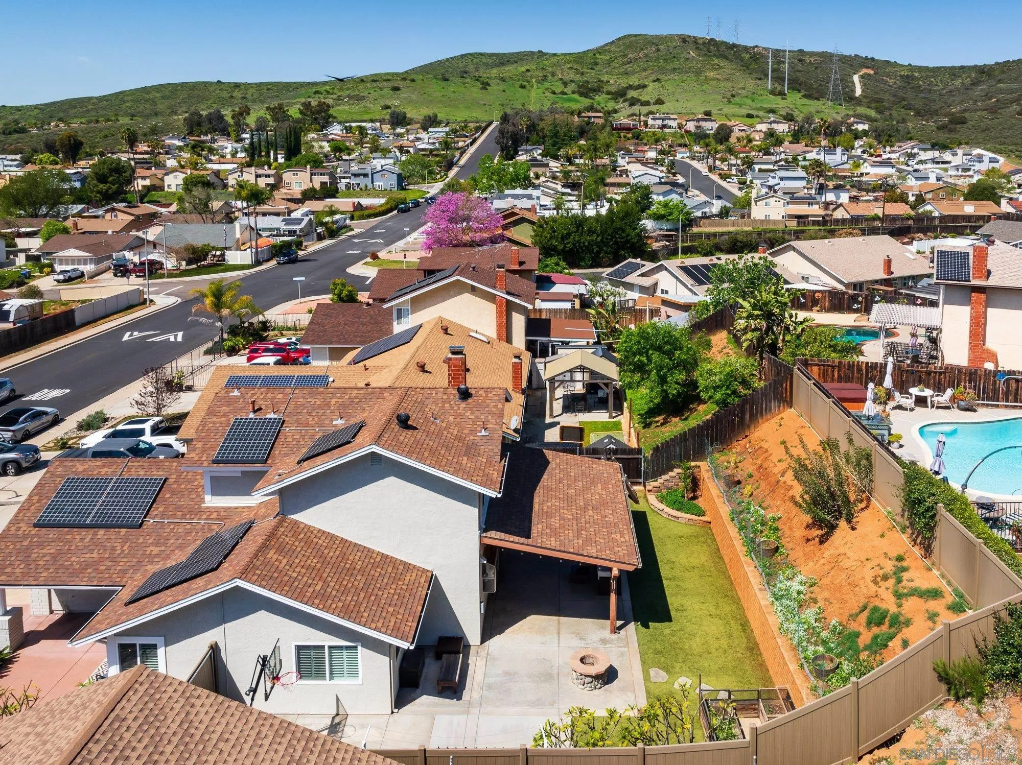 10246 Princess Joann Road Santee, CA 92071 - Photo 44 of 48 an aerial view of residential houses with outdoor space