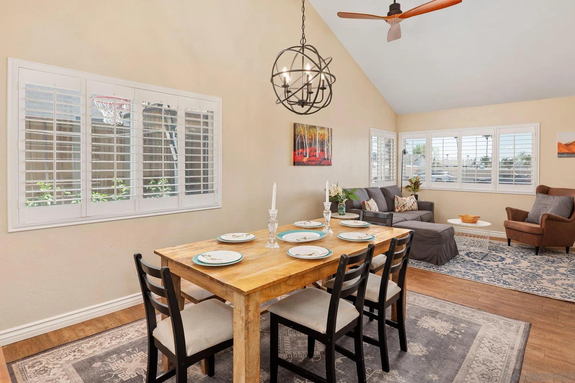 10246 Princess Joann Road Santee, CA 92071 - Photo 9 of 48 a view of a dining room with furniture window and wooden floor