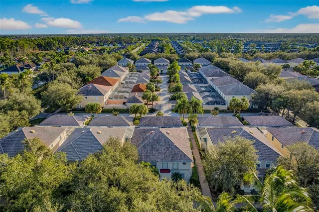 an aerial view of multiple house