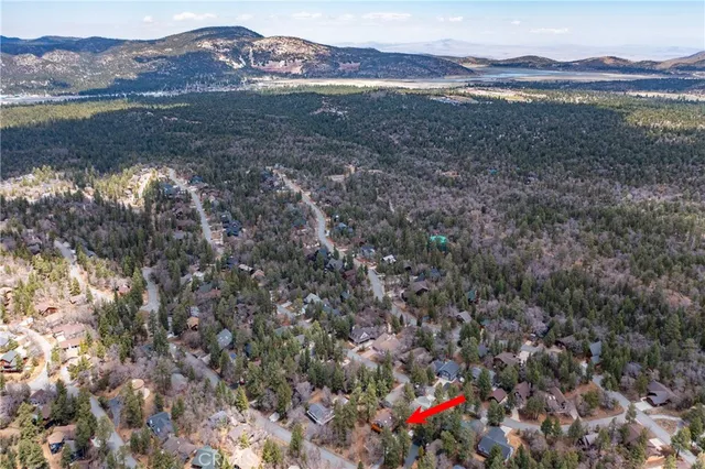 a view of lake with mountain