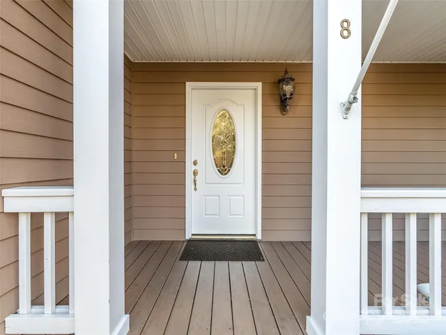 a view of a door of the house