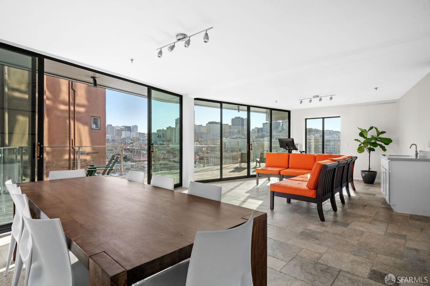 455 Vallejo Street, Unit PH6 San Francisco, CA 94133 - Photo 20 of 45 a outdoor living space with furniture and a potted plant