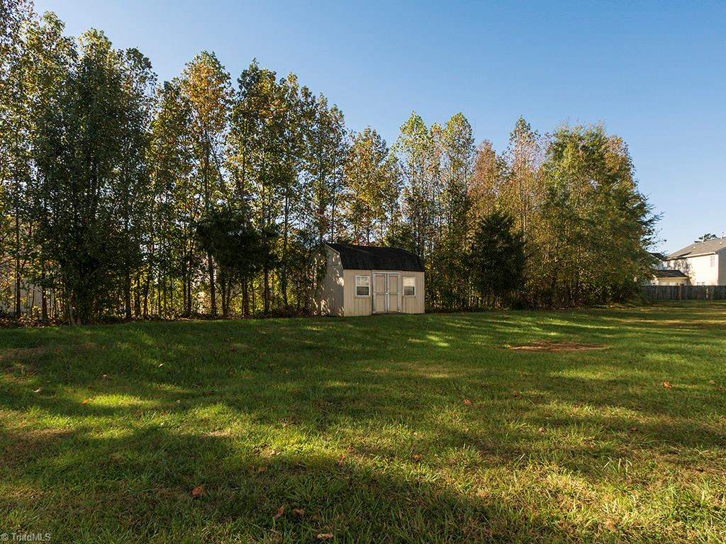 1309 Sharp Ridge Road Greensboro, NC 27406 - Photo 29 of 30 Backyard with Storage Building