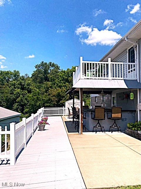 68960 Pine Terrace Road Bridgeport, OH 43912 - Photo 19 of 32 View of patio with a wooden deck