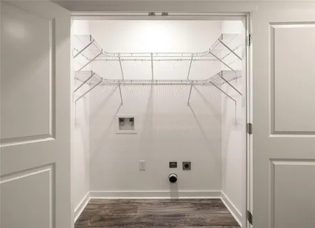 a view of a room with rack on the wall