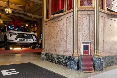 a front view of a building