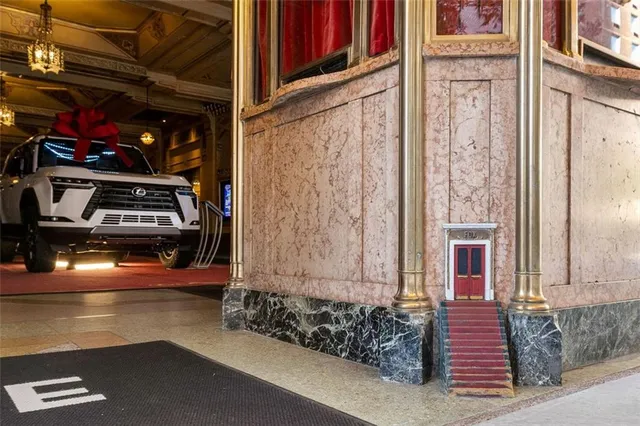 a front view of a building