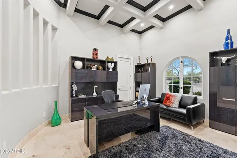 a bed room with a bed and a couch