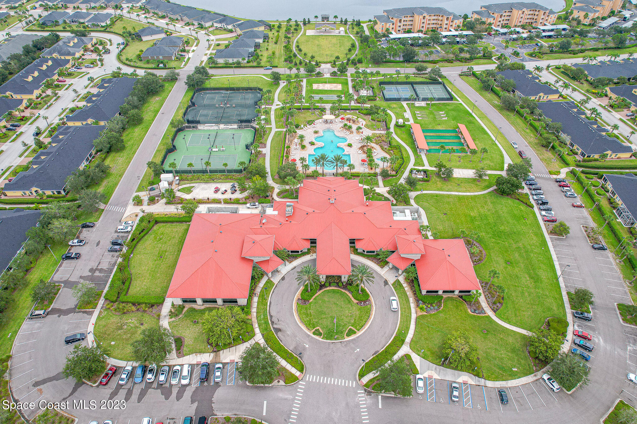 3071 Le Conte Street Melbourne, FL 32940 - Photo 34 of 41 an aerial view of a house