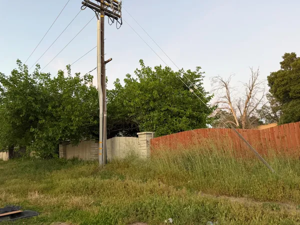 a view of a backyard