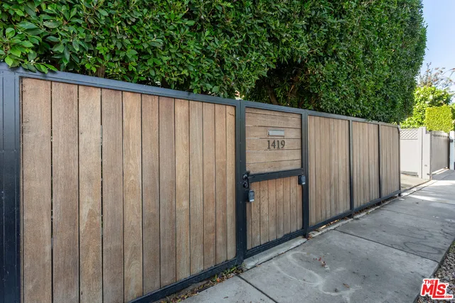 a view of a wooden door